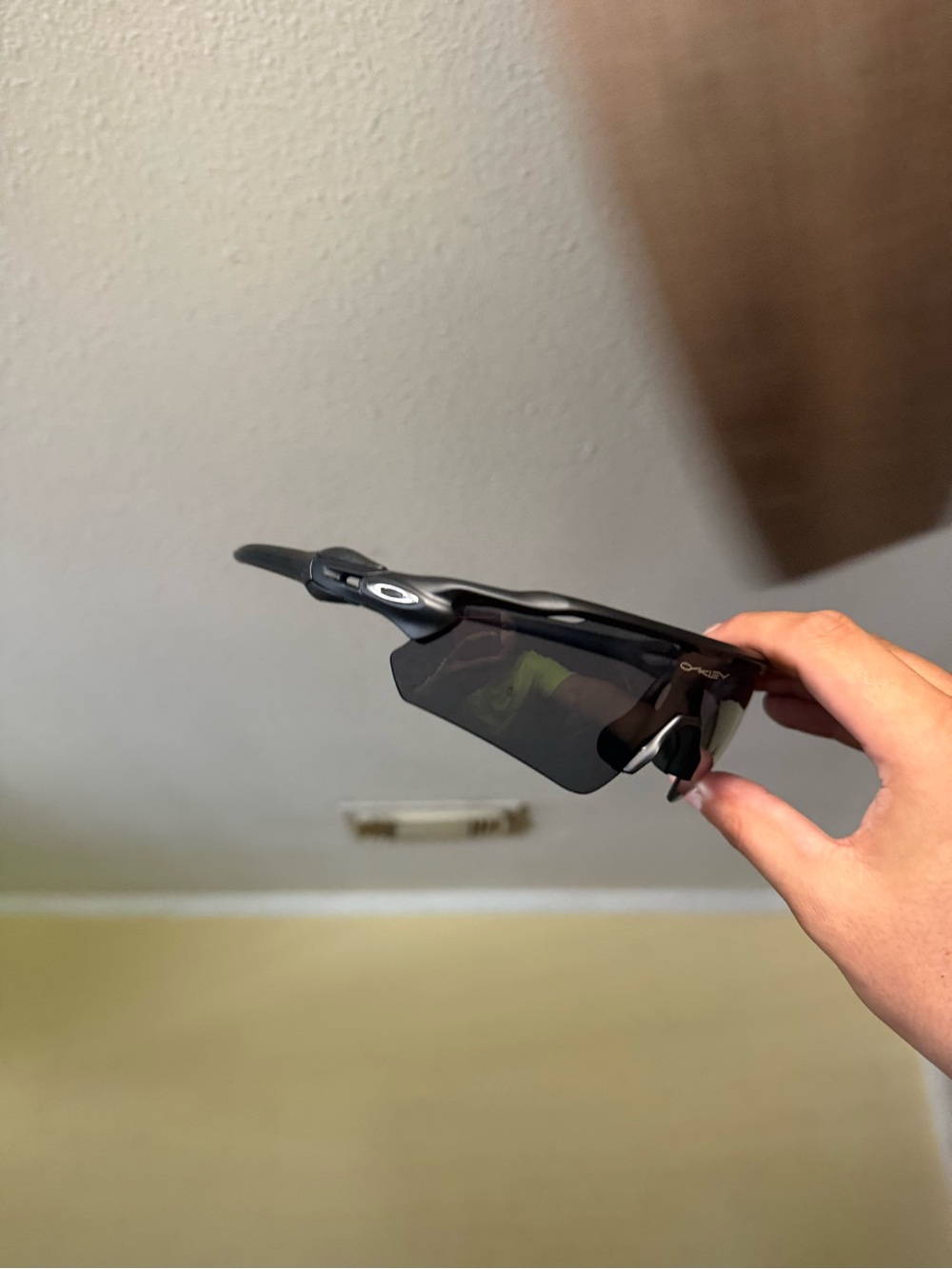 Oaks  Black Shield Sunglasses with Dark Smoke Lens